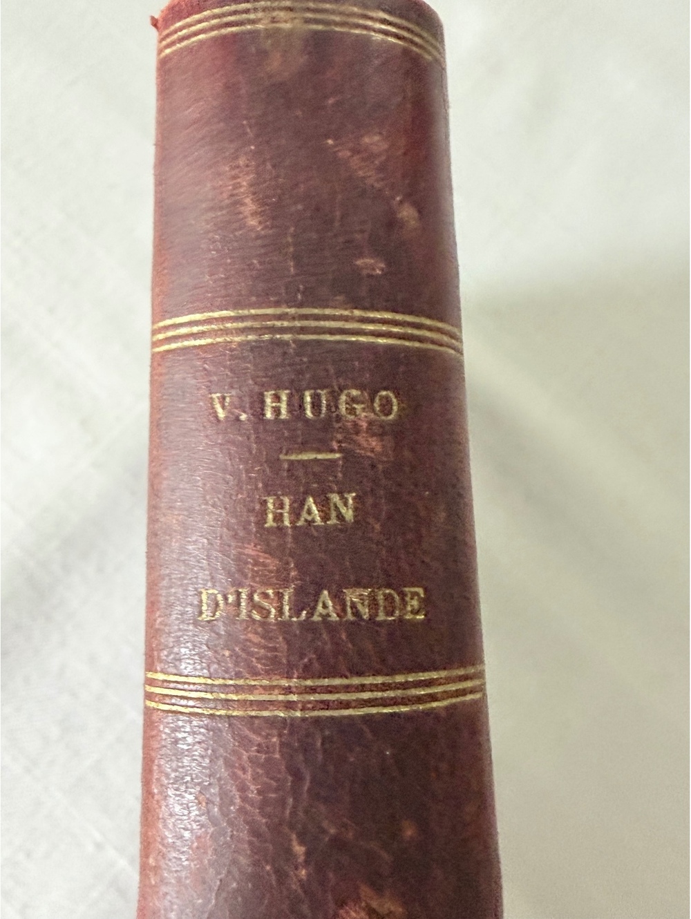 Han d'Islande by Victor Hugo, Volume 2, 1868 Vintage French Book with Leather-Bd